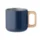 Mug inox recyclé 350 ml poignée bois - Bleu marine