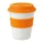 Gobelet PP 350 ml avec couvercle silicone - Orange