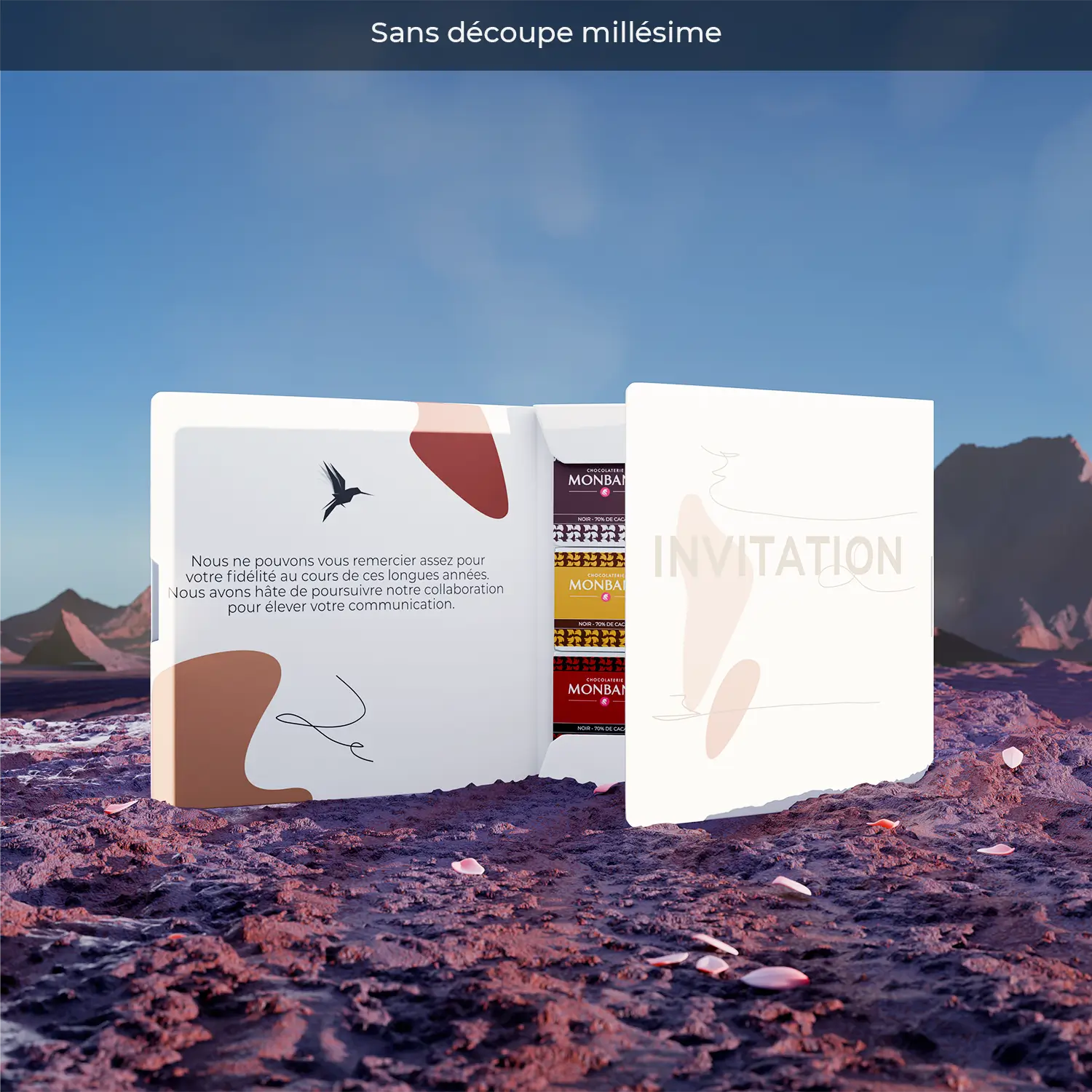 Carte de voeux 9 chocolats Monbana