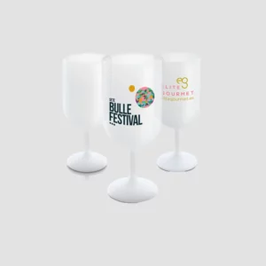 Verre à pied 18 cl PP réutilisable – fabriqué en France