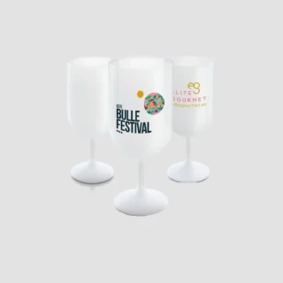 Verre à pied 18 cl PP réutilisable – fabriqué en France