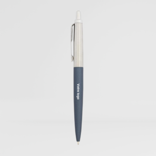 Stylo bille mat Parker Jotter personnalisable sur fond gris