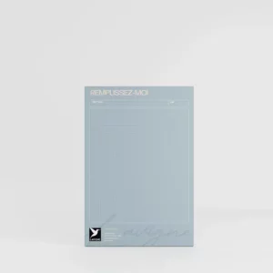 bloc notes a5 sur fond gris