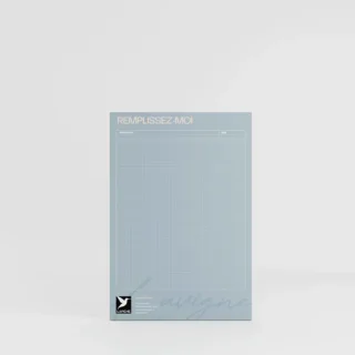 bloc notes a5 sur fond gris