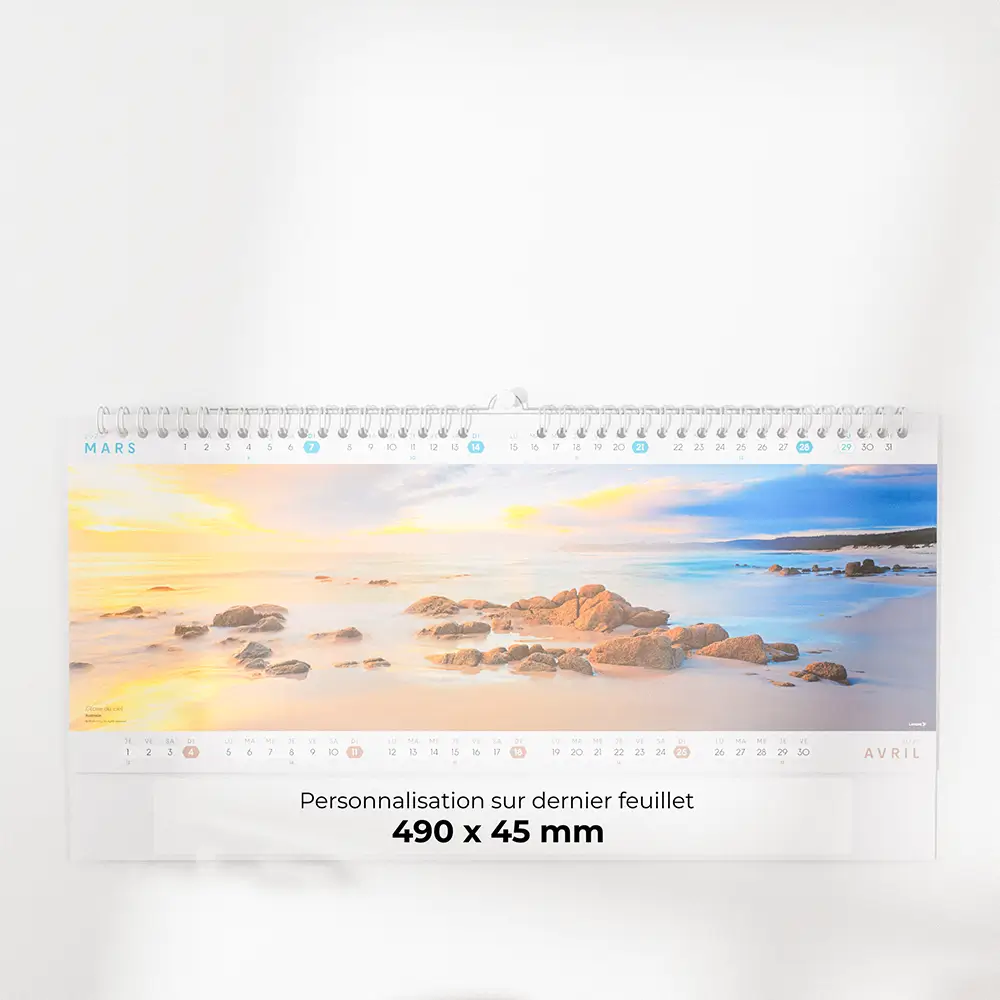 visuel feuillet 3 calendrier photo mark gray sur fond gris