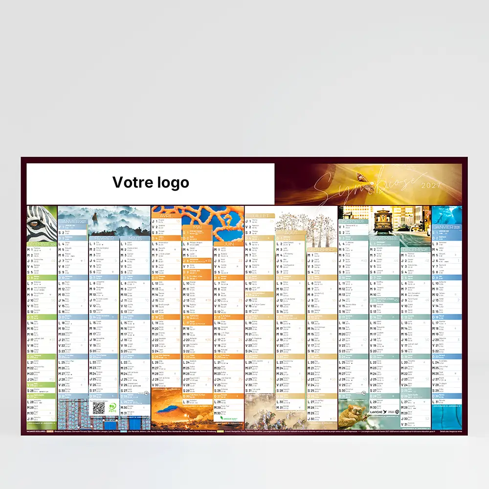 Calendrier cartonné maxi format Symbiose