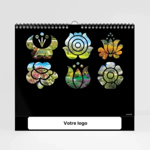 visuel couverture calendrier photo creations vegetales sur fond gris