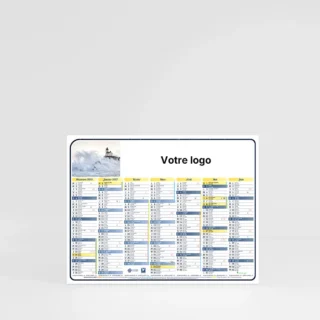 visuel recto mini calendrier cartonné reves de phares sur fond gris
