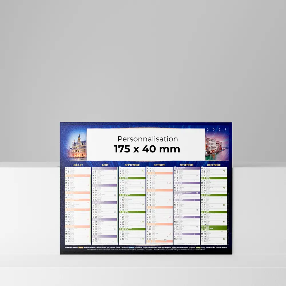 Mini calendrier cartonné Célébrations