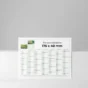 verso mini calendrier cartonne nature sur fond gris