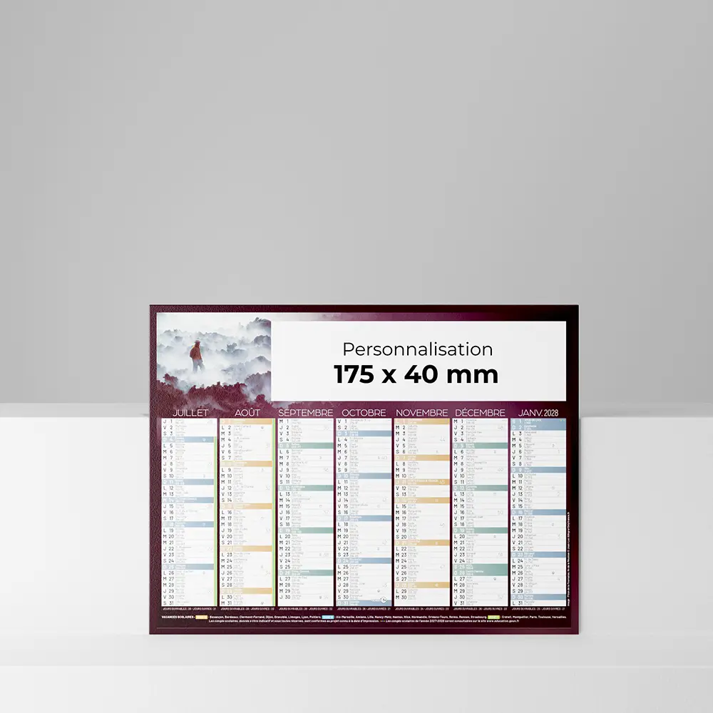 Mini calendrier cartonné Symbiose