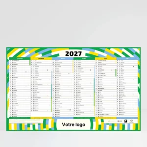 visuel recto calendrier cartonne maxi format papier tigre wrap sur fond gris