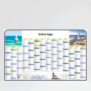 visuel recto calendrier cartonne maxi format reves de phares sur fond gris