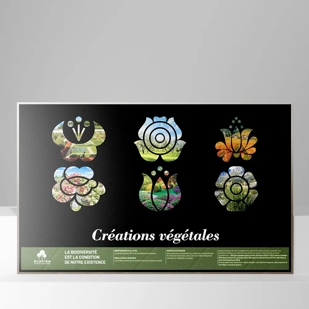 Calendrier cartonné maxi format Créations végétales