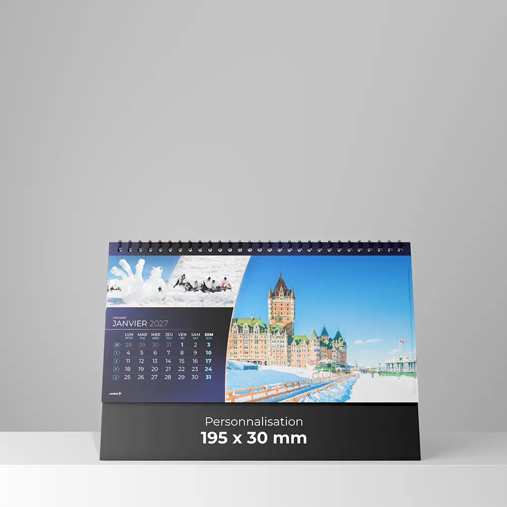 feuillet 3 verso calendrier de bureau celebrations sur fond gris