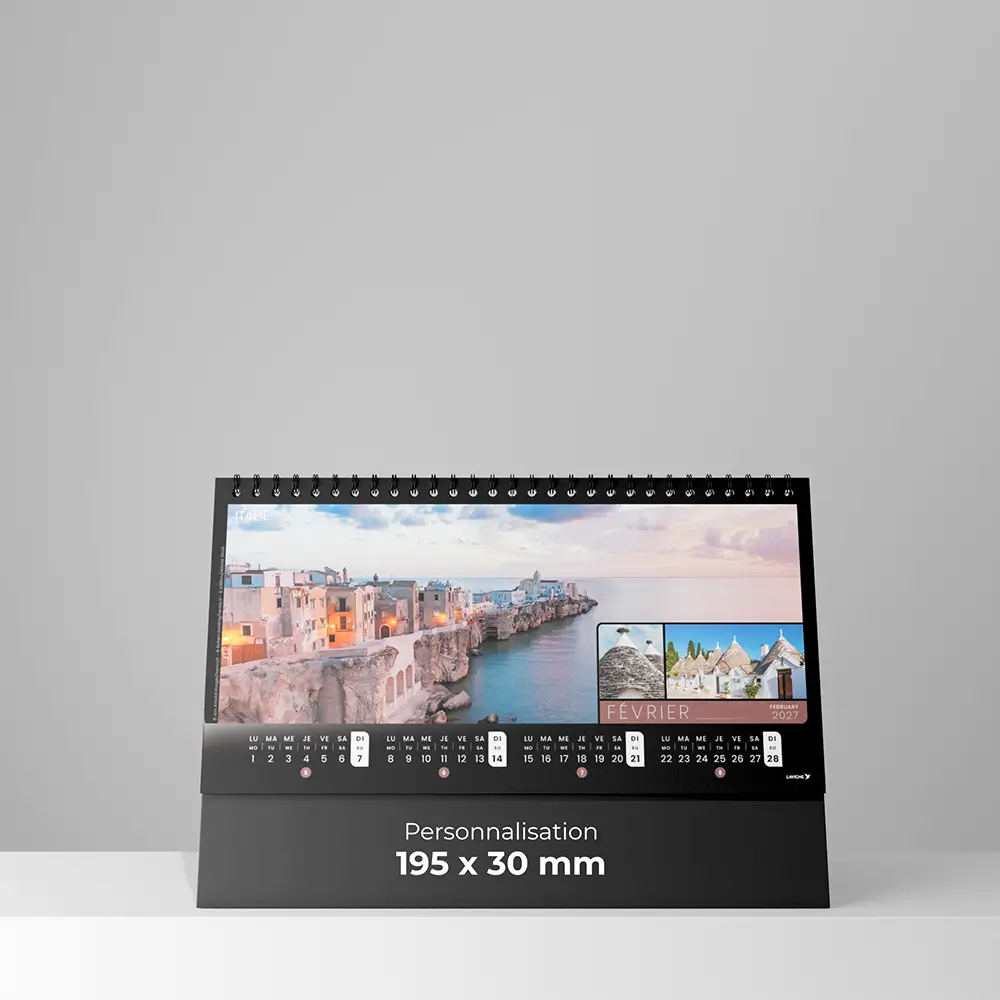 feuillet 3 verso calendrier de bureau planete maison sur fond gris