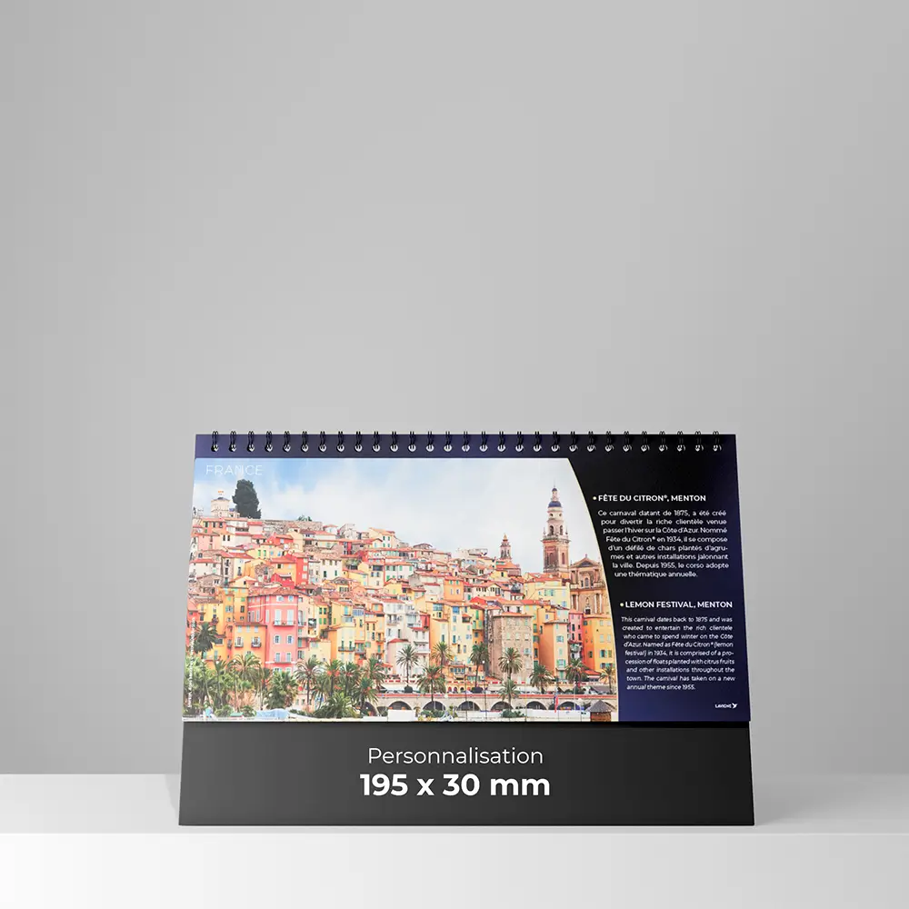 feuillet 4 recto calendrier de bureau celebrations sur fond gris