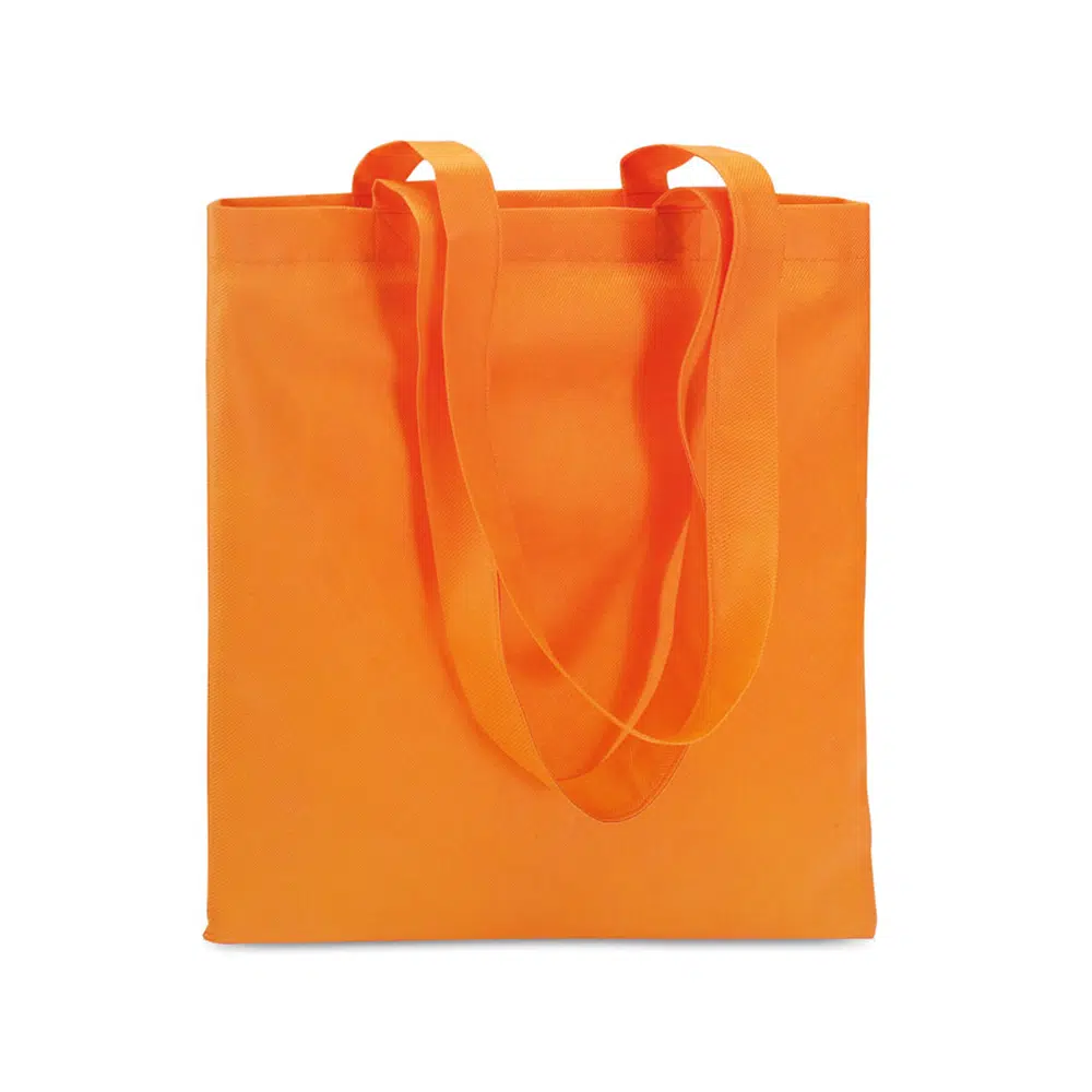 tote bag publicitaire economique jaune sur fond blanc