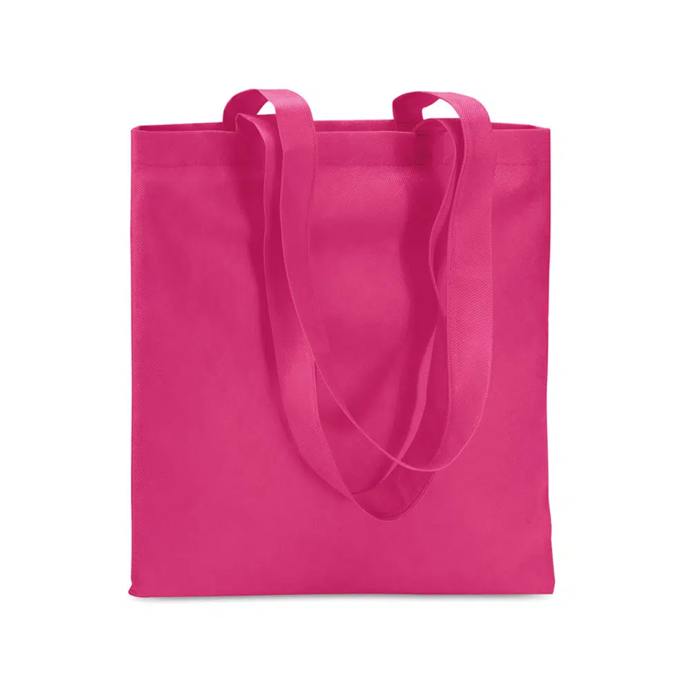 tote bag publicitaire economique fuschia sur fond blanc