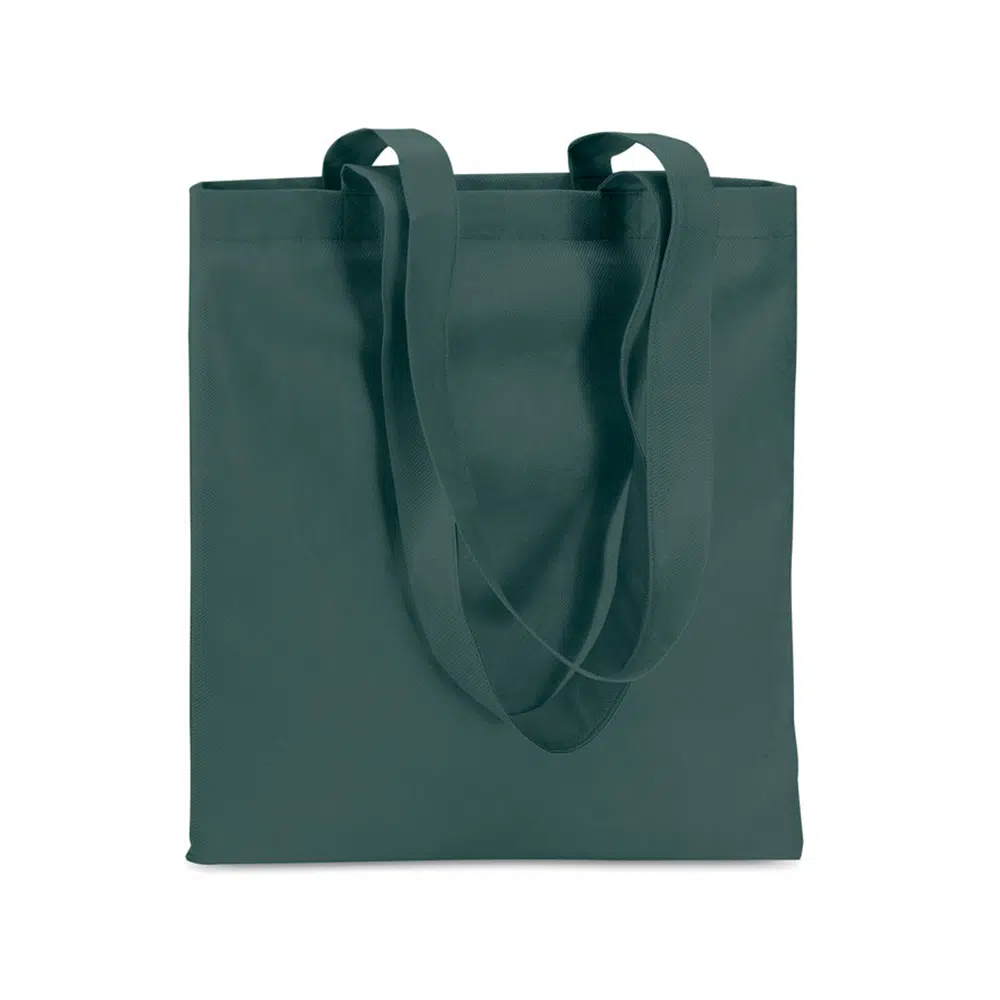 tote bag publicitaire economique vert fonce sur fond blanc