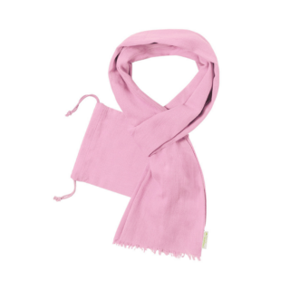 écharpe coton biologique rose