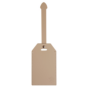 Porte-étiquette personnalisable en cuir régénéré beige sur fond blanc