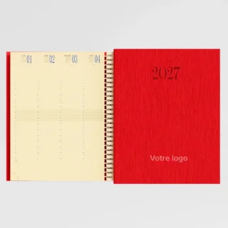 agenda 21x27 cm eclisse rouge sur fond gris