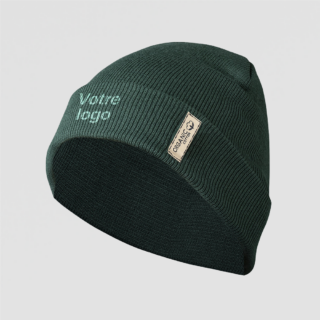 bonnet coton bio sur fond gris