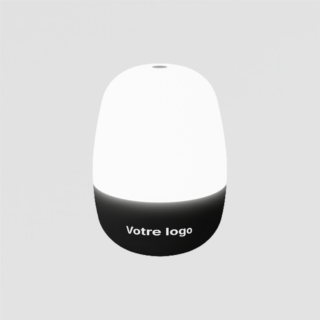 lampe logo lumineux sur fond gris