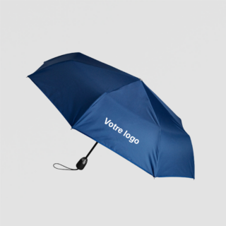 parapluie publicitaire sur fond gris