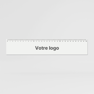 regle souple personnalisable sur fond gris