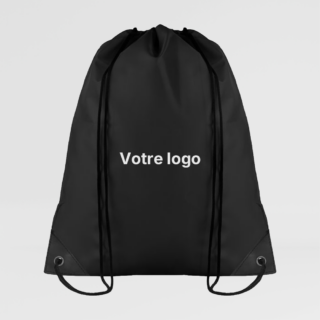 Sac à cordon économique 36x40 polyester 190T sur fond gris