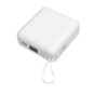 Batterie de secours personnalisée 10 000 mAh blanc sur fond blanc