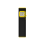 Lampe torche LED personnalisée compacte rechargeable jaune sur fond blanc