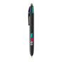 Stylo BIC 4 couleurs Eco recyclé noir complet sur fond blanc
