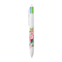Stylo Bic 4 couleurs Fashion blanc sur fond blanc