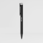 Stylo bille Java en aluminium recyclé soft touch sur fond gris