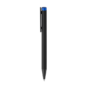Stylo bille Java en aluminium recyclé soft touch bleu roi sur fond blanc
