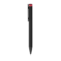 Stylo bille Java en aluminium recyclé soft touch rouge sur fond blanc